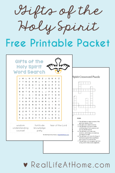 Seven Gifts Of The Holy Spirit Worksheet Set Free Printables 