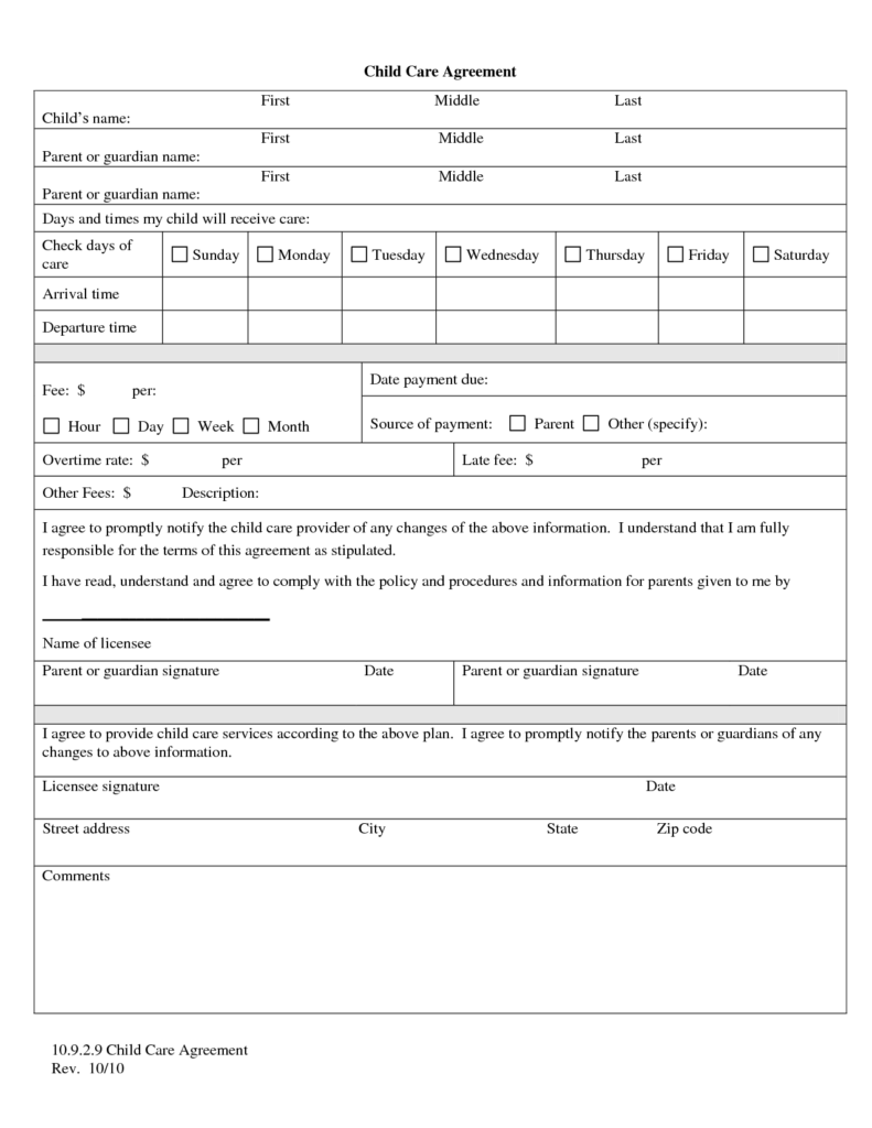 Simplydaycare Printable Daycare Forms Printable Forms Free Online