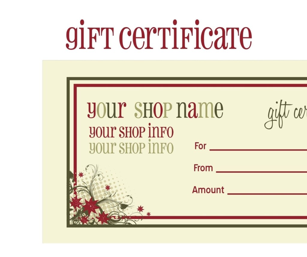 Spa Gift Certificate Free Printable Gift Certificates For Hair Salon 
