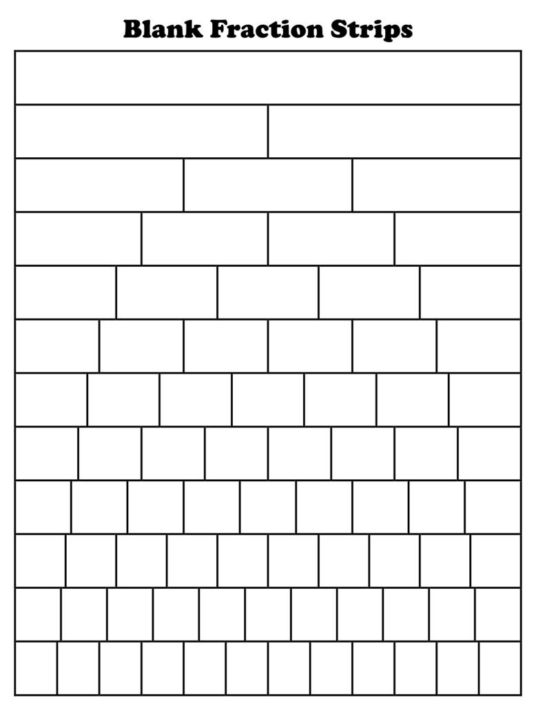 Strip Fraction Chart 13 Free PDF Printables Printablee