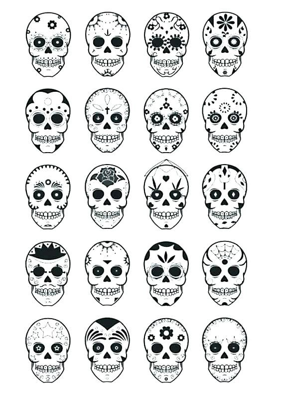 Sugar Skull Template Printable Free Printable Sight Words List
