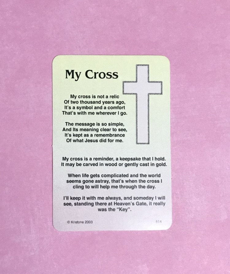 The Cross In My Pocket Poem Printable