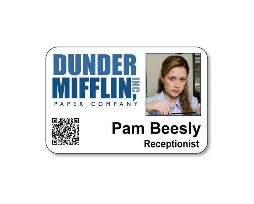 THE OFFICE Pam Beesly At Dunder Mifflin Halloween Cosplay Name Badge