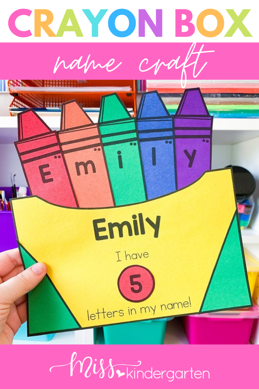 This Crayon Box Name Craft Is A Perfect Back To School Activity For