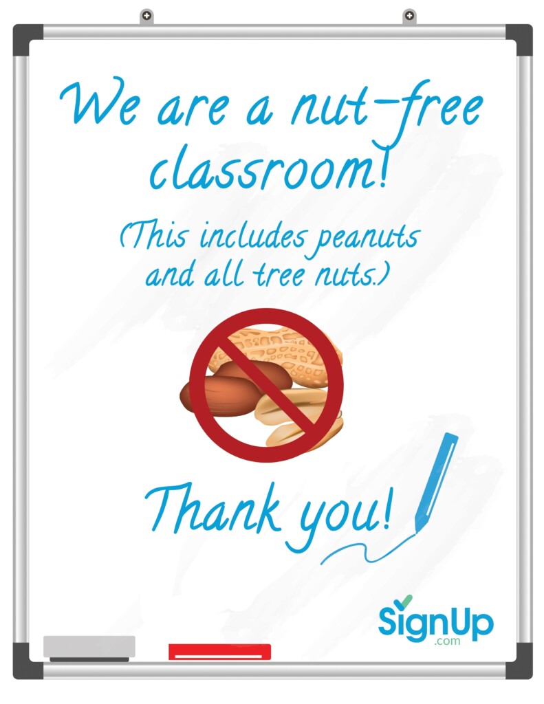 Thriving With Allergies Food Allergy Alert Daycare school Handouts 