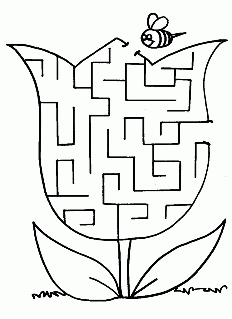 Tulip Maze Getting Ready For Spring Mazes Mazes For Kids Free 